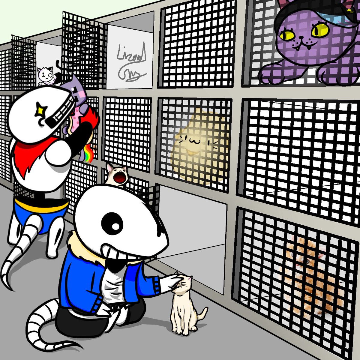 HappyLizard7's tweet photo. So many cat🐈
#Reptale #undertale #undertaleAU #cat https://t.co/WnFufKPuT8