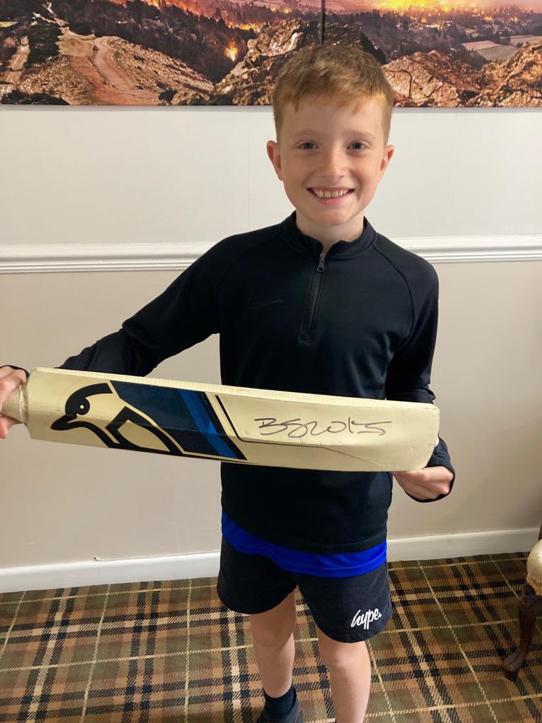 KeepaxLindsey's tweet photo. Cheers @benstokes38 made Joel’s day! @DurhamCricket @englandcricket @stjohnsmiddle https://t.co/Xojc54pXWt