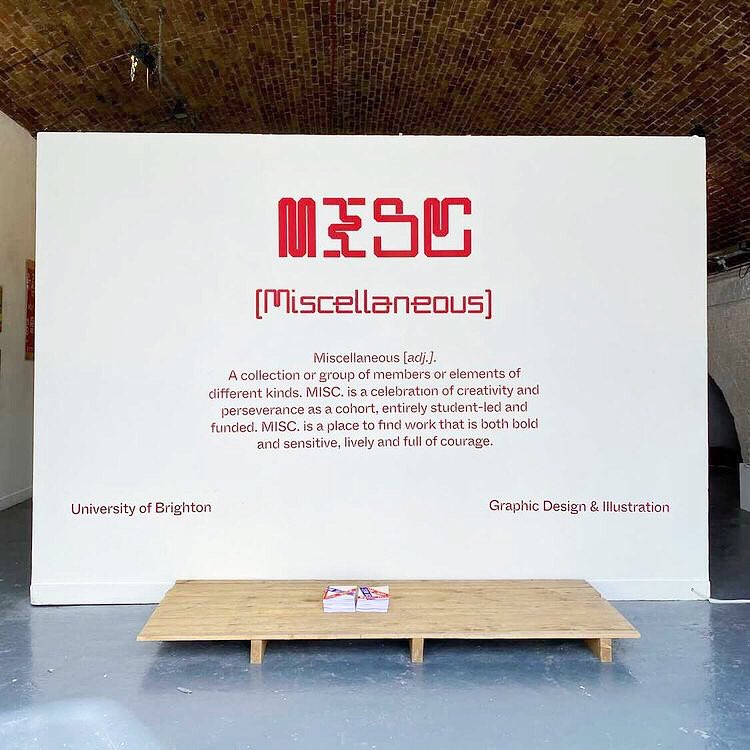 University of Brighton 2021 Graduate show -  Graphic Design and Illustration open this weekend 10am to 6pm and Monday until 3pm. Book your tickets 👉🏼 <a href="/misc/">Jesse (not here)</a>.exhibition