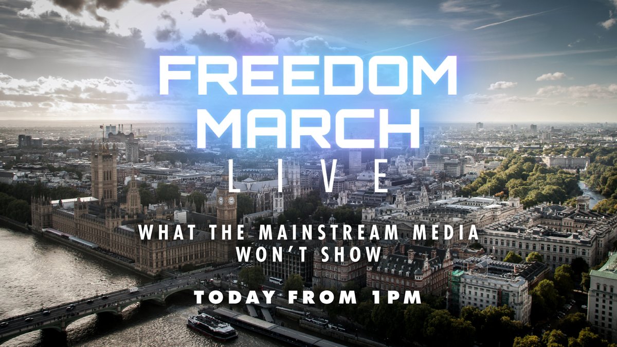 reformparty_uk's tweet photo. STARTING SOON AT 1PM
LIVE from the crowd AND from the air, we will be covering the #FreedomMarch in London, showing you what the Mainstream Media WON'T. Don't miss!
Please support the show if you can: https://t.co/GOLrUfOpjk
#EnoughIsEnough #londonprotest #FreedomMarchLive https://t.co/SPjt6Mbiwq