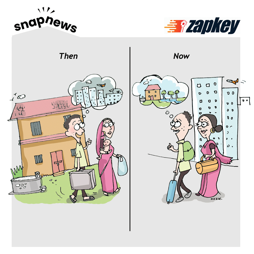 snapnews3's tweet photo. COVID-19: Life comes a full circle. 
From 'houses to apartments'. Now its 'apartments to houses' https://t.co/L4NMYReMaj