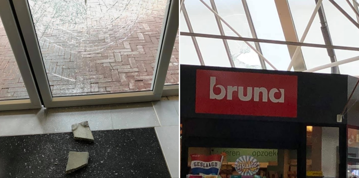 Inbraak in winkelcentrum De Liekeblom Leek; inbreker(s) via het dak naar binnen gekomen. #InfoLeek.