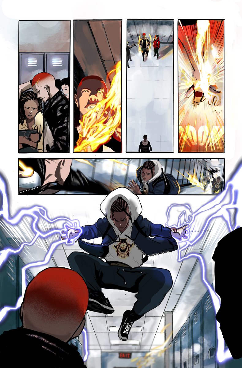 NikDraperIvey's tweet image. Some of my favorite pages from the MSRI 0 Issue. This has been out for awhile now, so I guess it’s cool to post. The first slide is the best page that I’ve done for Static so far, I feel. There is a harmony between Cowan’s layouts and my art here that I haven’t surpassed yet.