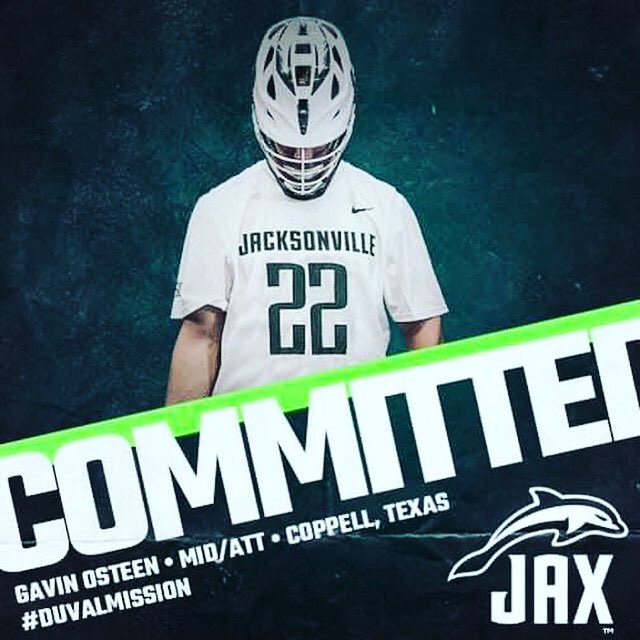 Congratulations to <a href="/GavinOsteen/">Gavin Osteen</a> for his commitment to play Division 1 Lacrosse at Jacksonville University!!!  #coppellproud