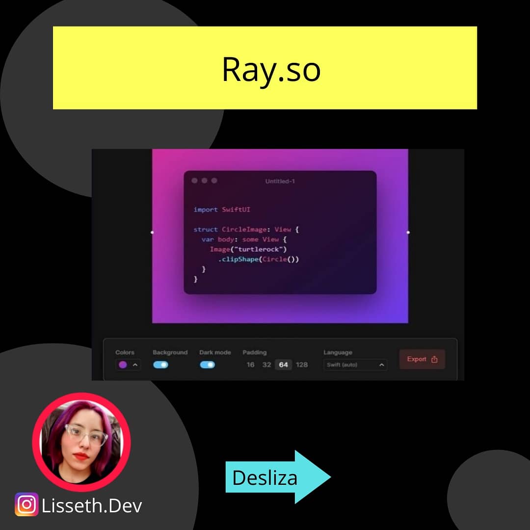 LissethDev's tweet photo. Herramientas para crear capturas de código.
Sígueme para más contenido:
Instagram:
https://t.co/8lZJVK1ArZ
Grupo de telegram:
https://t.co/8oqJKgd0U9
Canal de YouTube :
https://t.co/XrP7eDX1xL
#programacion
#código #tecnología #rayso #carbon #polacode #codesnap https://t.co/pKdS3Dy6WP