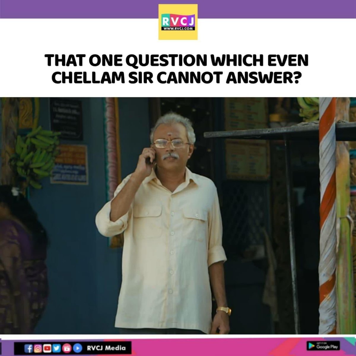 rvcjmovies's tweet image. Which question? 😛
#chellam #chellamsir #udaymahesh #thefamilyman2 #rvcjmovies