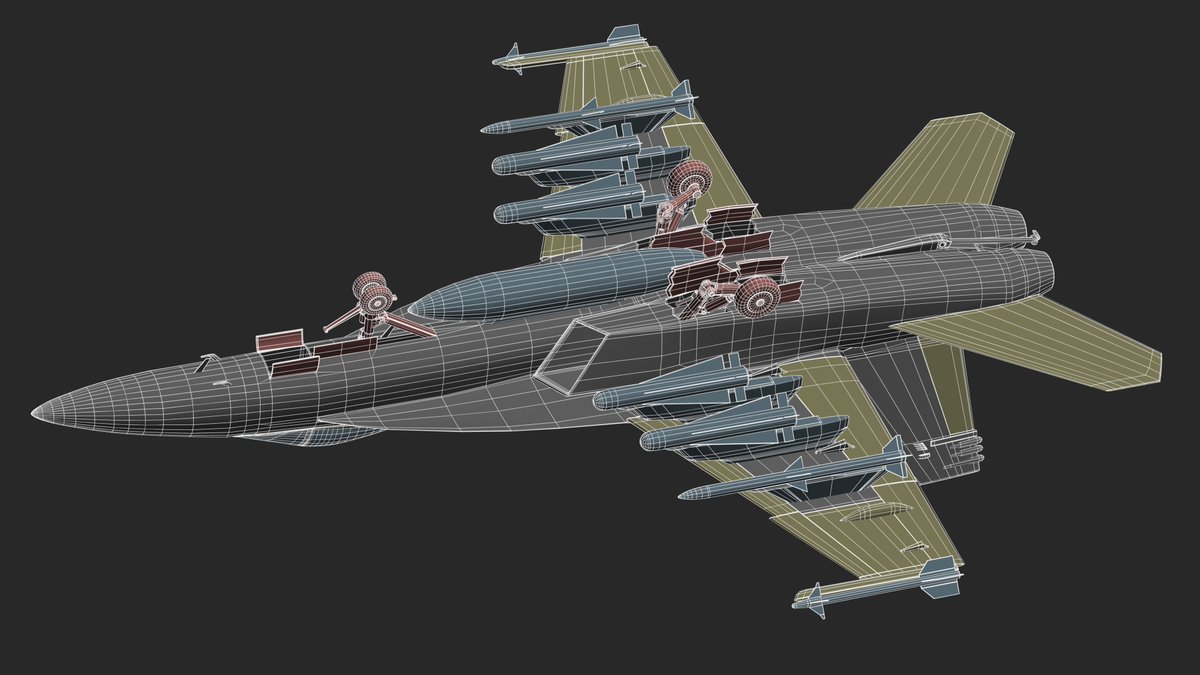 Nuevo #fa18e terminado. Hecho en #Blender3d #b3d. Perteneciente al #vfa137 #kestrels Enlace, turbosquid.com/3d-models/f18-…