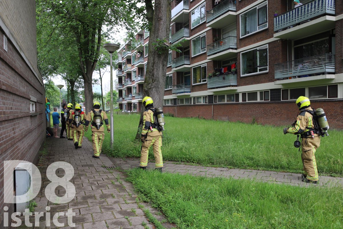 Melding brandweer Troelstralaan Delft inzake gebouwbrand
