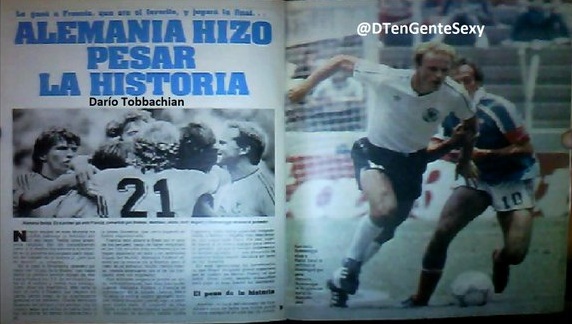 DTenGenteSexy's tweet photo. @mlopezarce @Mexico86HQ Franz #Beckenbauer accionó las teclas correctas tras la expulsión de #Berthold ante #Mexico por los 4tos. de final. Utilizó a #Brehme en la posición de Thomas e hizo ingresar a #Rolff para realizarle una impecable marca personal a Michel #Platini ⚽️
#ElGrafico #FRA #GER https://t.co/Ktzv0sv4Qe