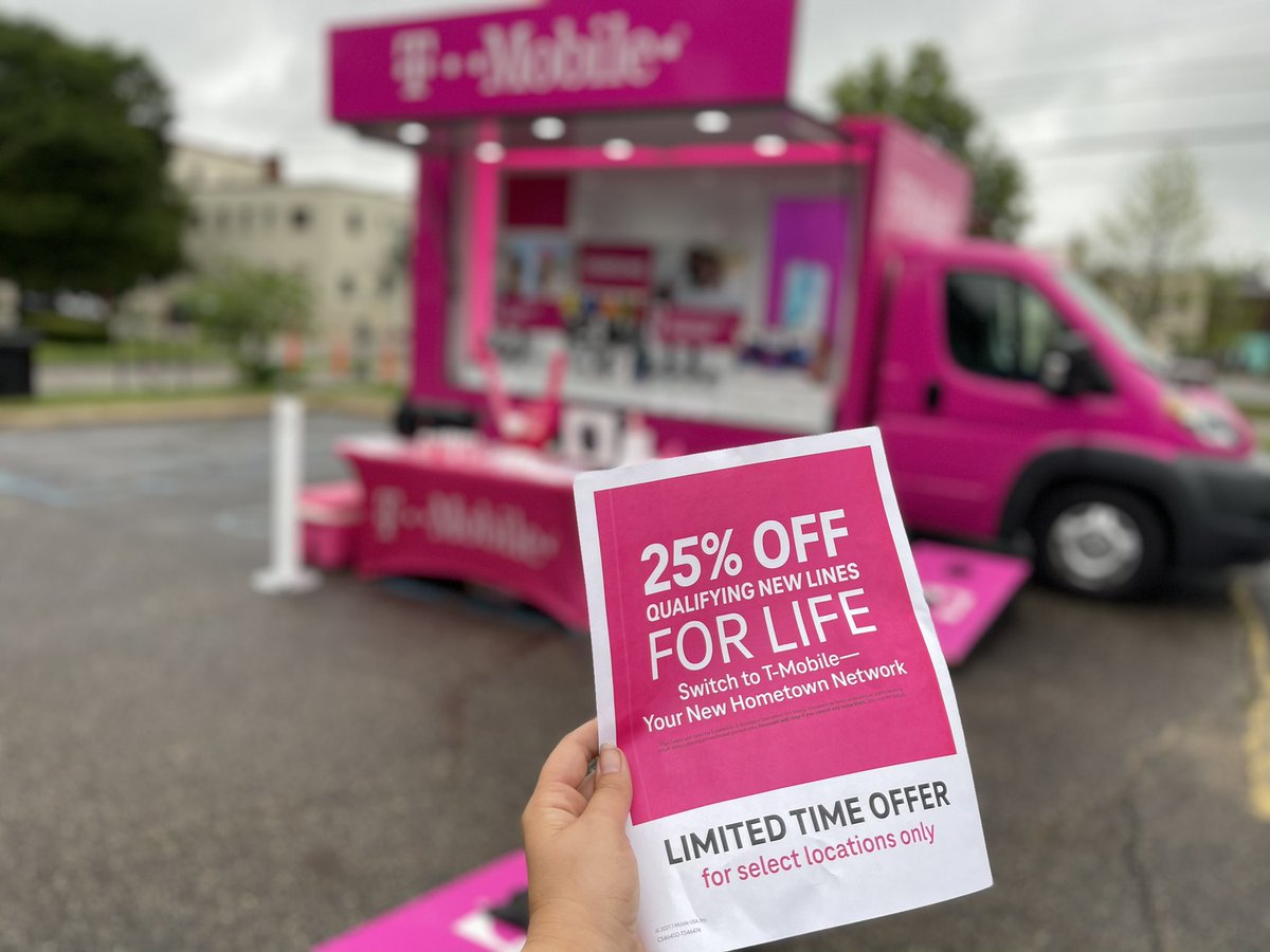 Hey! <a href="/TMoTruckWestMI/">T-Mobile Truck Western MI</a>  is the select location to save you 25% off new qualifying voice lines for life ! We’re at the Marshall City Farmers Market in Marshall Mi till 1pm today ! Message me to set up an appt ! :) #beepbeepboom