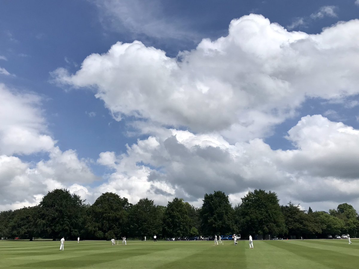 1st XI v Berkhamsted in a declaration match today. The sun has come out just in time. Stowe won the toss &amp; are batting. 125-2 of 30. Noble 62* &amp; Watson 48.