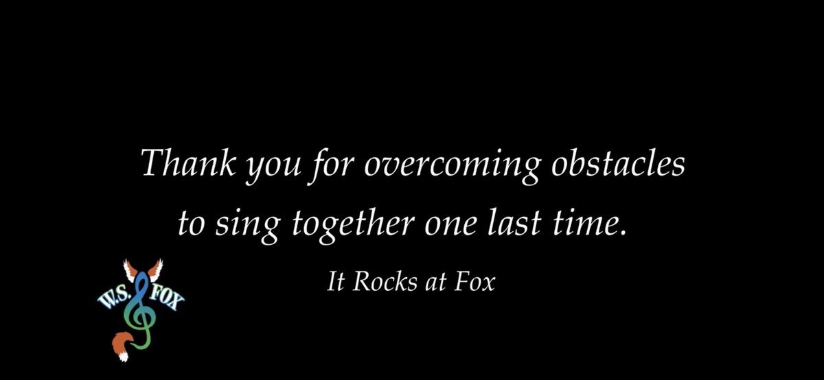 Super proud of the amazing graduates and staff <a href="/WSherwoodFox/">WSherwoodFox</a> who participated in our virtual choir project! It brought joy to all of us!