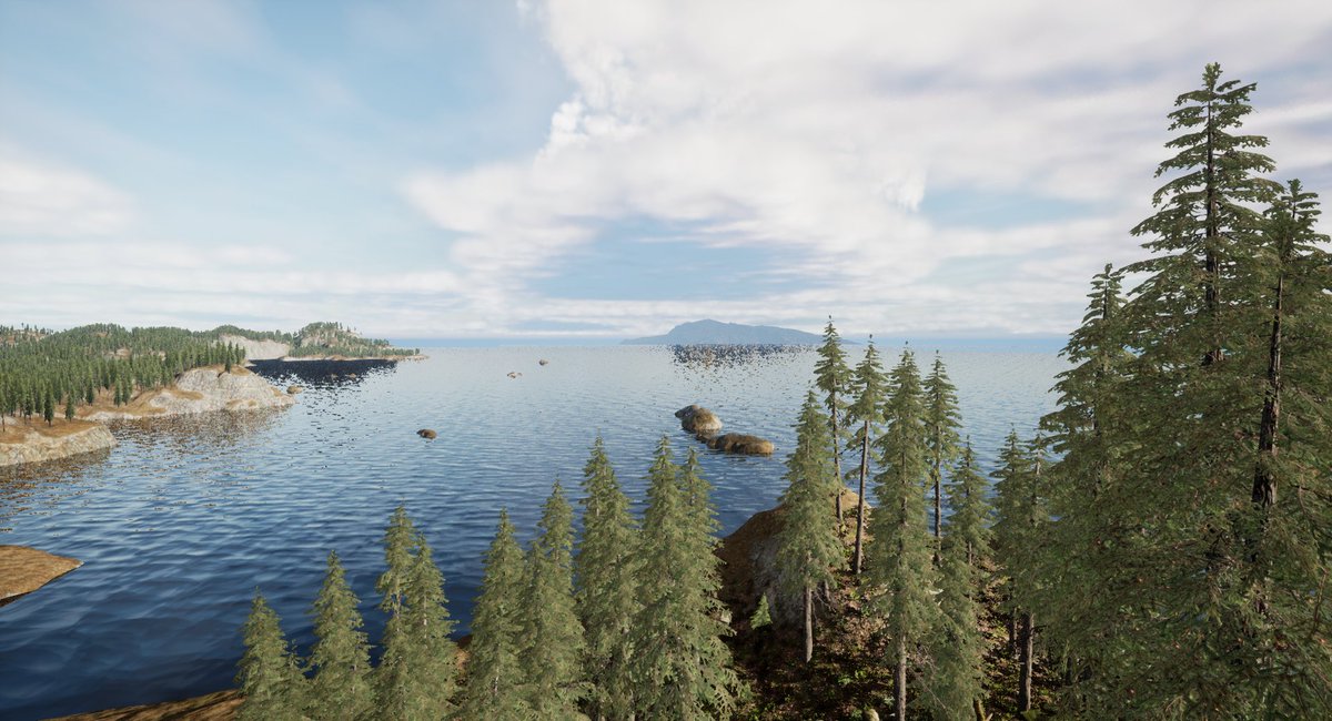 #screenshotsaturday in #UE4: we still have a lot of work and polish to do, but our Maine coastline is looking good!