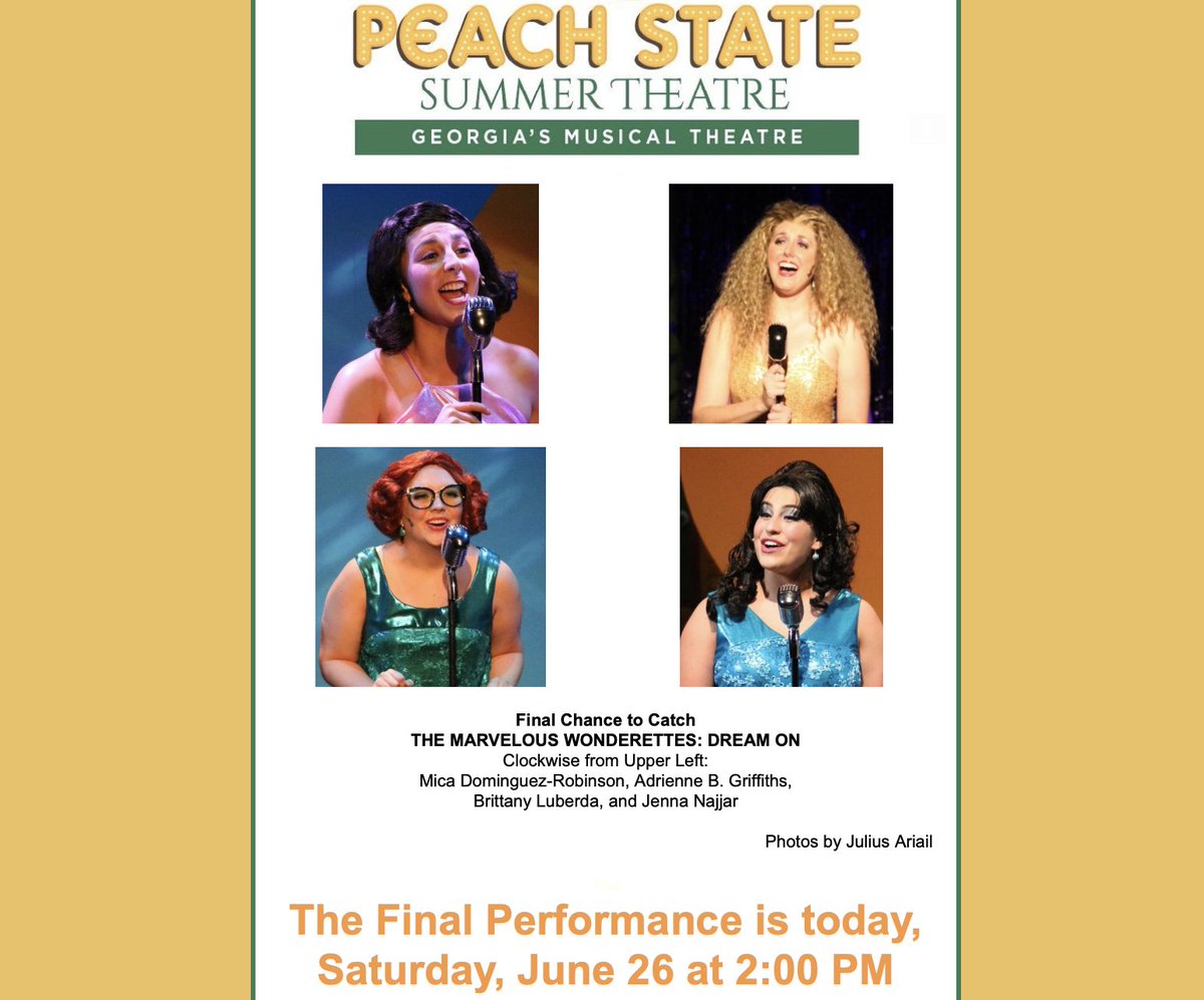 PSSTGA's tweet image. PSST Fans: 
FINAL PERFORMANCE TODAY AT 2 PM.

Details, including "studio audience" tickets and livestream video access:
conta.cc/3jhedca
#psstga #psstga21 #dreamon #streamon #livestudioaudience #bestseatinourhouse #bestseatinyourhouse #byebyetil2022