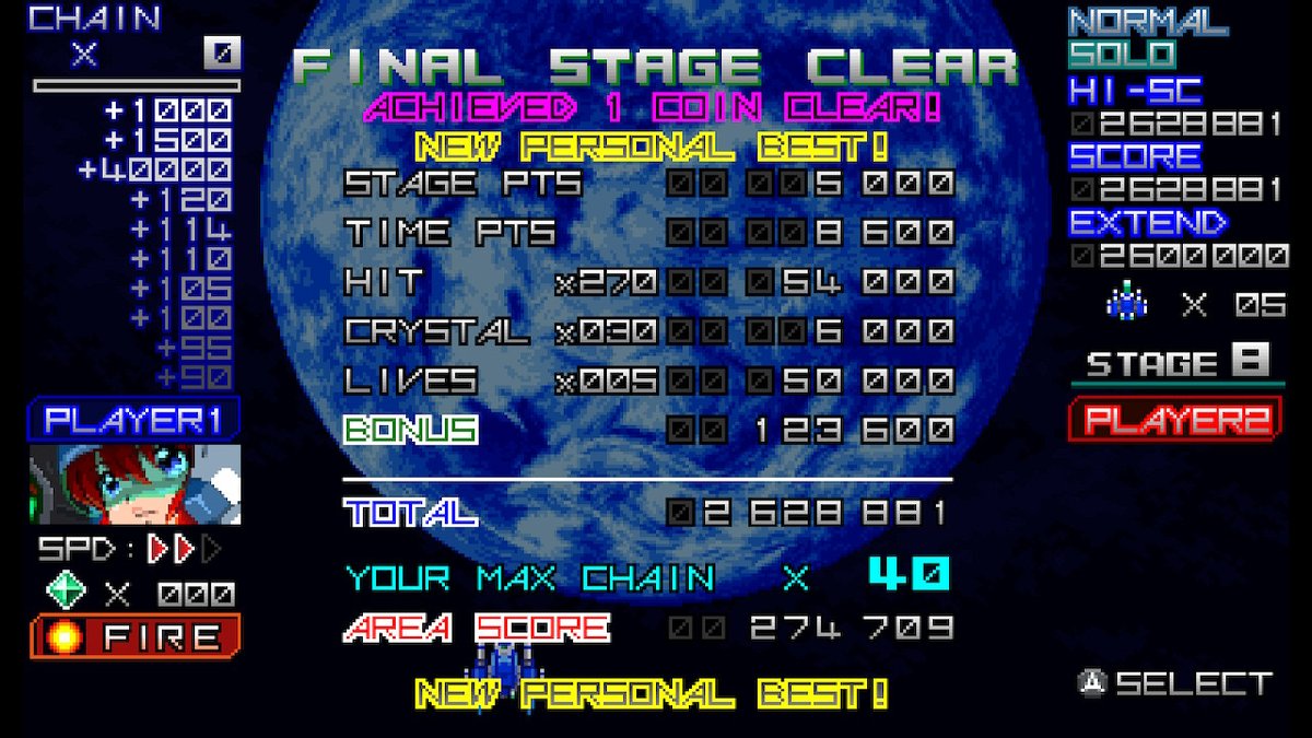 otemoto_stinger's tweet image. レイジングブラスターズ、Normal1クレジット突破。まだまだ行くぜ。260万点台を越えたい。#ragingblasters #NintendoSwitch