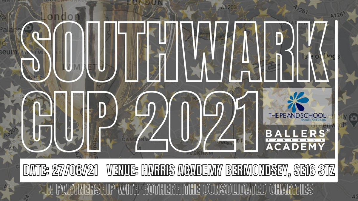 🏆 SOUTHWARK CUP 2021 TOMORROW! 🏆
#southwark #southwarkcup #2021 #tournament #competition #Competitiontime 
@BallersAcademy_ @ActiveSouthwark @lb_southwark @Southwark_News @coyleneil @WISE16 @SE16Hour @SouthwarkMayor @VolanteNick @steviecryan @LondonFA @CanadaWaterFC