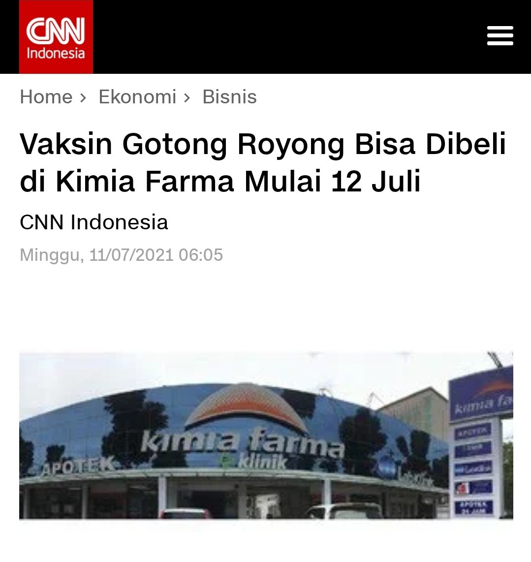 berlianidris's tweet photo. Setelah polemik hebat, Desember 2020 Presiden @jokowi menyatakan vaksin #COVID19 gratis. 

Sekarang dengan dalih gotong royong, vaksin bisa dibeli di Kimia Farma. 

Apakah vaksin berbayar ini akan mengalahkan ketersediaan yang gratis? https://t.co/jURSR7W9Ly