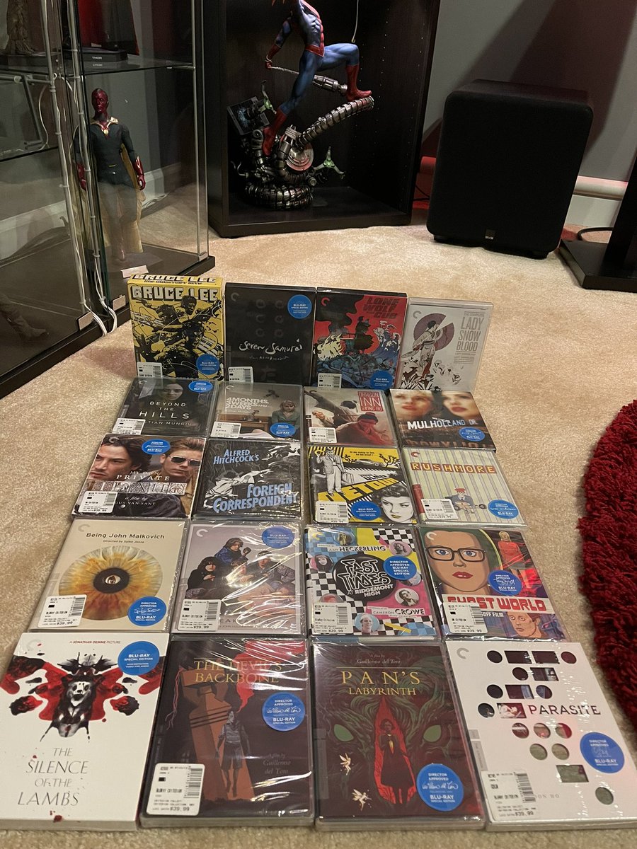 Samuel_HD's tweet photo. My weekend Criterion Collection haul! Still waiting on a few that I had to have #barnesandnoble ship to the house. They did have most of what was on my list though. #CriterionSale https://t.co/JdmaVi6UcL