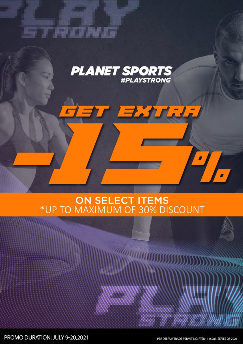 abreezatweets's tweet image. 🚨 SALE ALERT 🚨 Get up to an EXTRA 30% OFF on selected items at Planet Sports Abreeza! 👟🏃🏃‍♀️

Plus, get an EXTRA 15% OFF on your second item! (Up to maximum of 30% discount)

Catch these deals from now until July 20! #PlayStrong

📞: (082) 321-0783