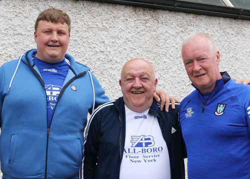 Picture of the late Phil with his son Ryan and County Vice-Chairman, Brendan Casey, prior to the Monaghan V Fermanagh last weekend. Ar dheis Dé go raibh a anam naofa.