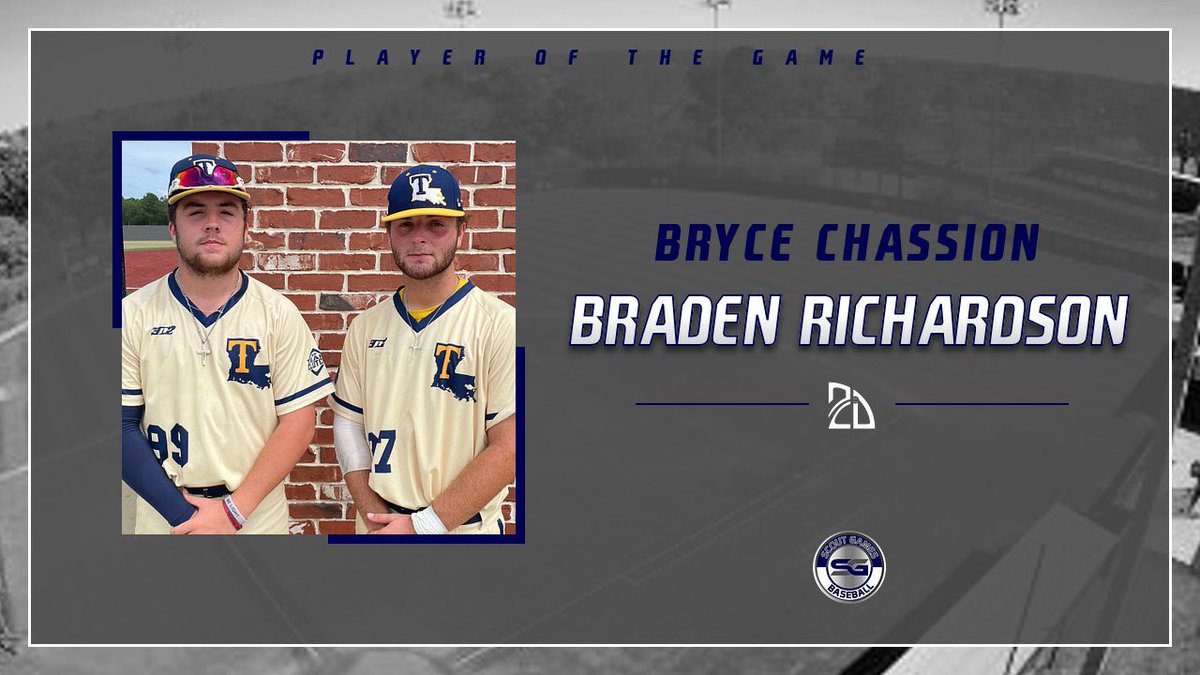 ScoutGamesBSB's tweet image. ⭐️ #TopPerformer ⭐️ 

Bryce Chassion:
2-3, 3B, 2 RBI

Braden Richardson:
1-2, HR, BB

Summer Team: @team_louisiana (Abernathy)
#ScoutGamesLA