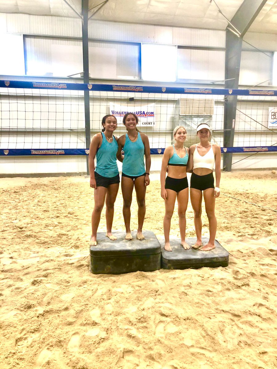 NEXT STOP BEACH VOLLEYBALL JR OLYMPICS!!! These 2 are ballin out not only at the 16’s level but at the 18’s as well. Congrats to my girl @DamuniSilina and my niece Levani Key. They even beat the boys 18 champions today as well. DAS MY GIRLS!!!