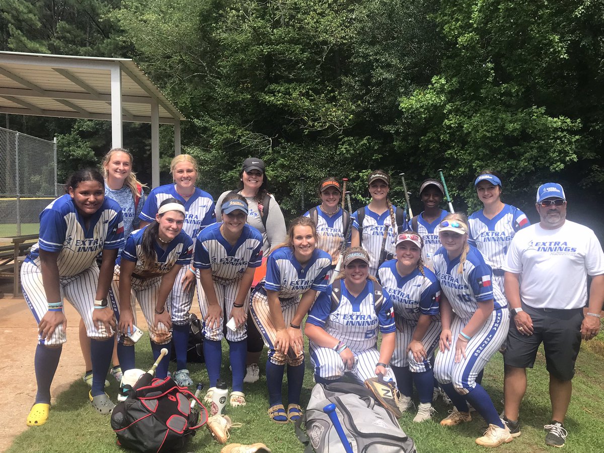 ExtraInningsNTX's tweet photo. Extra Innings NTX played its last game today.  Best wishes to our college-bound athletes.  Wishing success to our rising Juniors as they continue their journey to the next level.  Missing our athletes unable to join us for our final game. 👊🏻👊🏻👊🏻 to our coaches. EINTX signing out. https://t.co/909EHtZplv