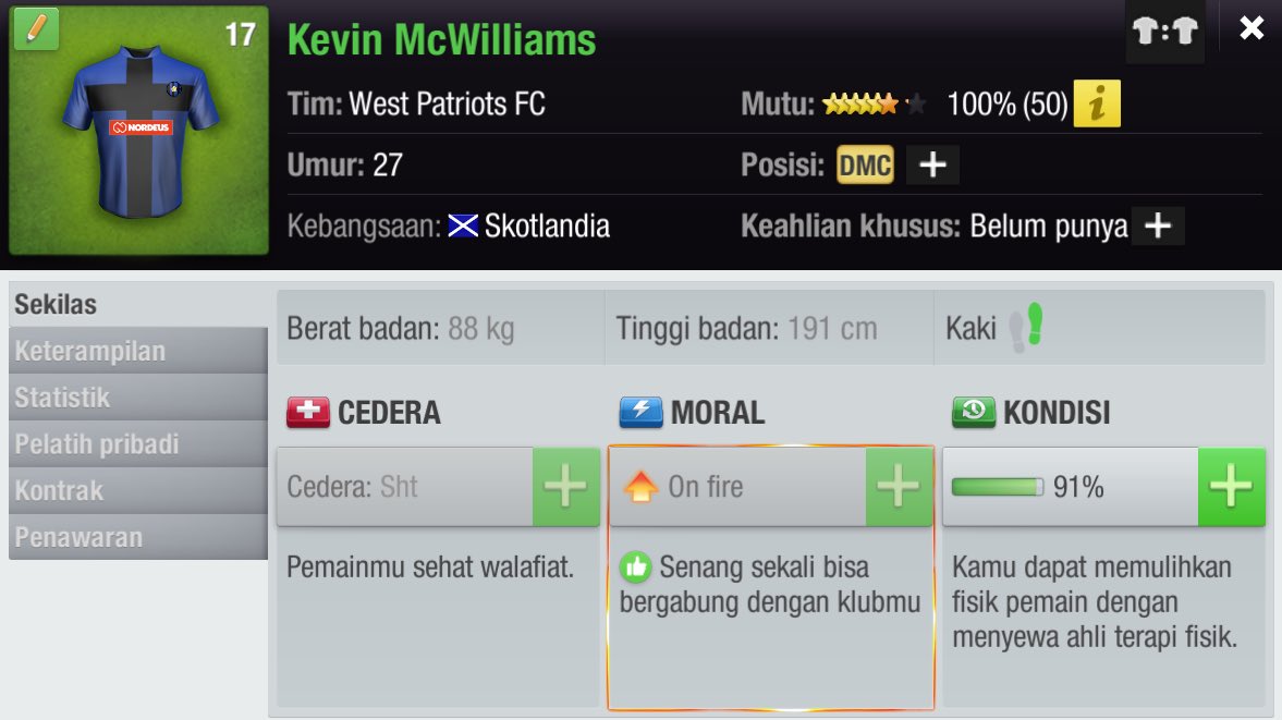 WestPatriotsFC's tweet photo. ✍️🤝 | DONE DEAL! 

West Patriots dengan senang hati mengumumkan penandatanganan gelandang bertahan berusia 27 tahun asal Skotlandia, Kevin McWilliams ⚫️🔵

Selamat datang di West Patriots, McWilliams 🏴󠁧󠁢󠁳󠁣󠁴󠁿

#Patslive #WelcomeMcWilliams https://t.co/8hiyzQx304