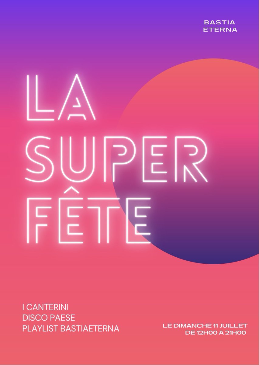 BastiaEterna's tweet photo. Le dimanche c’est de 12h à 21h. https://t.co/R17VbimbyC