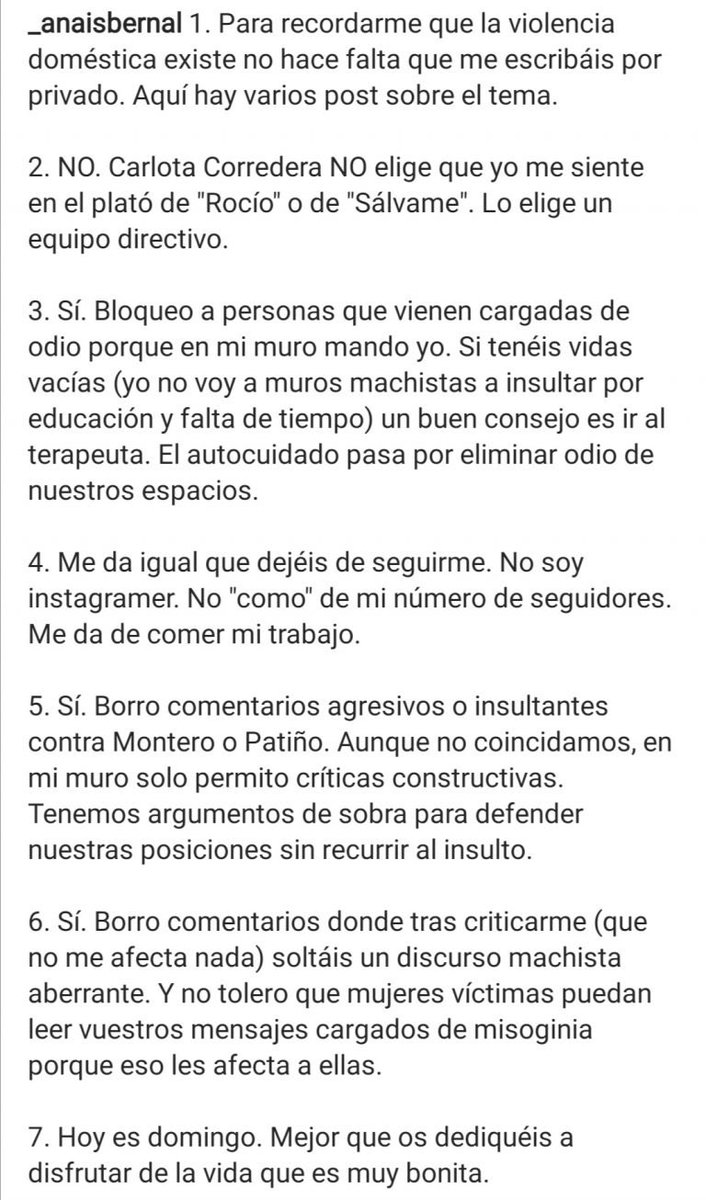 SunnyPrettyRose's tweet photo. El pedazo zasca de Ana Bernal a los Fans de los Trinkers que la acosan. 👏👏👏👏👏👏👏👏#BoicotVivaLaVida #APOYOROCIO11J https://t.co/Z6uqbqhwPS