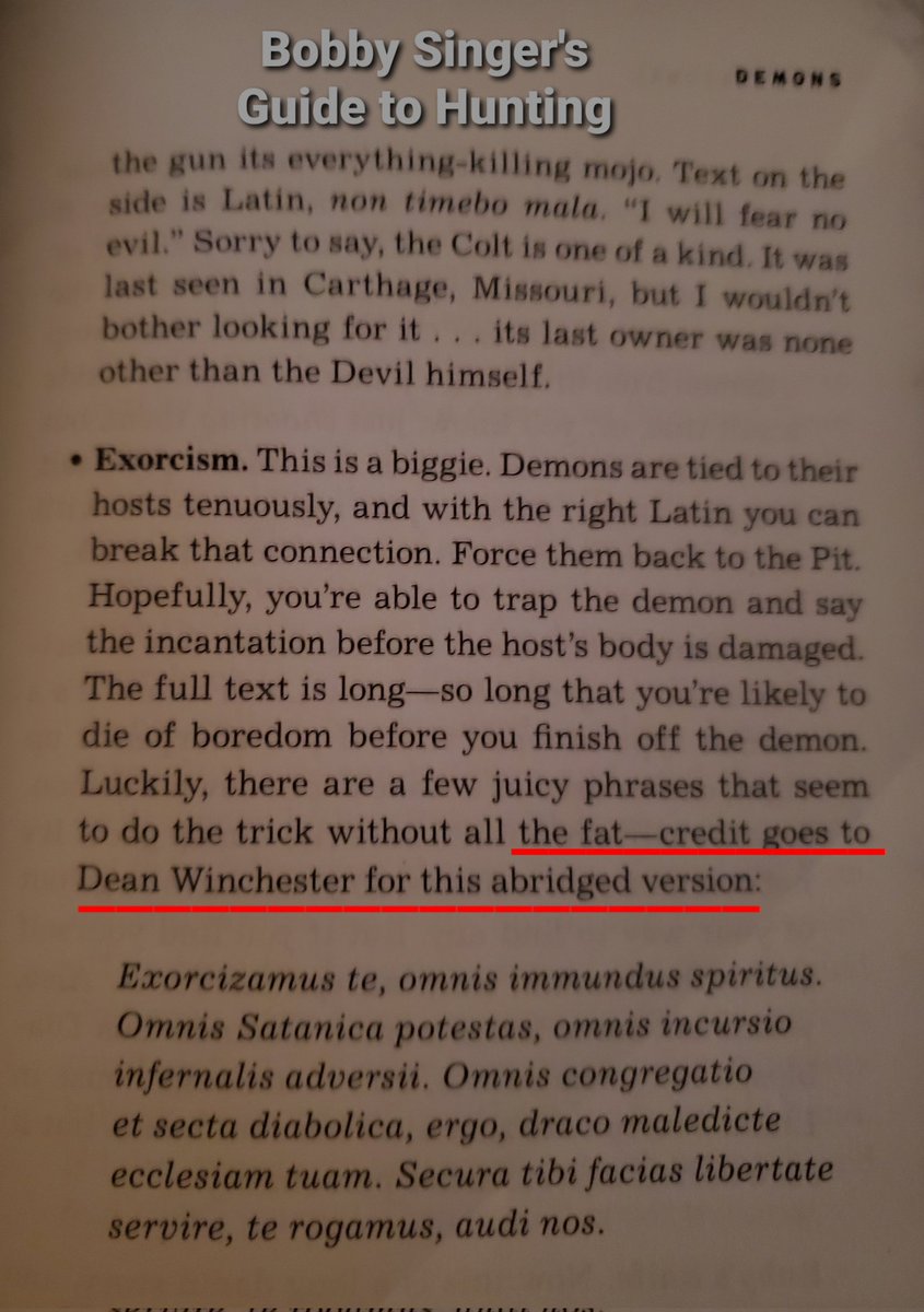 militarymom4evr's tweet image. Reading Bobby Singer's Guide to Hunting  and see #DeanWinchester has always been fuckin smart and badass hunter.