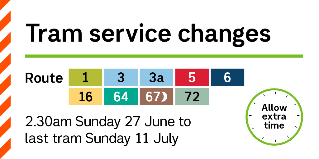 Yarra Trams on Twitter "⚠️ Until last tram tonight, service changes affect Swanston Street, St
