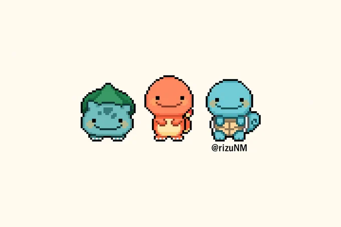ドット絵🍃🔥💧 