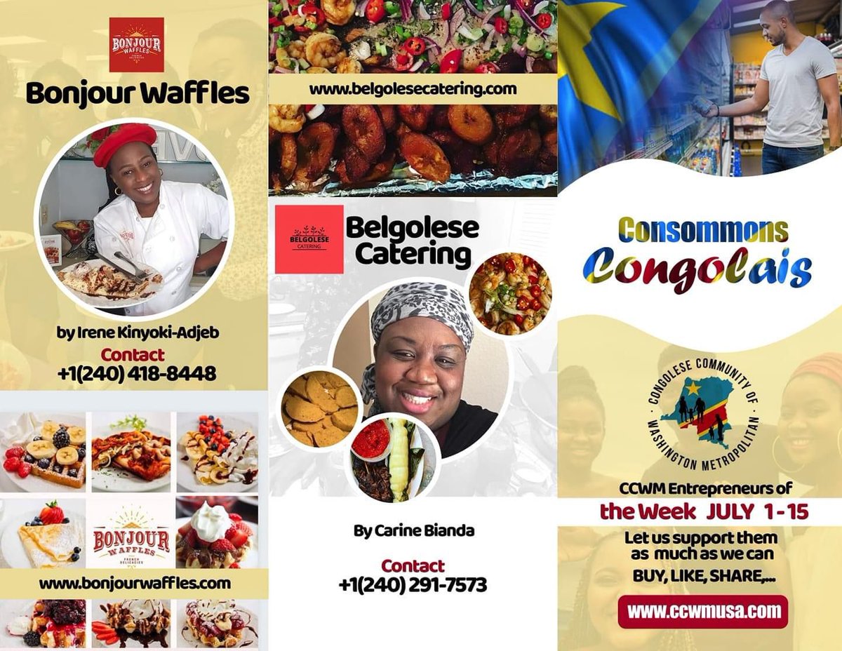 ccwmusa's tweet photo. #ConsommonsCongolais #ccwmusa #belgolesecatering #bonjourwaffles #congolesebusiness #drcongo #Congo https://t.co/zP0usC3Rql