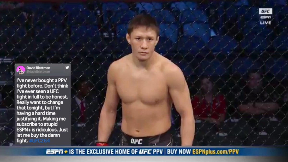 I don’t think ESPN meant to air my #UFC264 tweet.