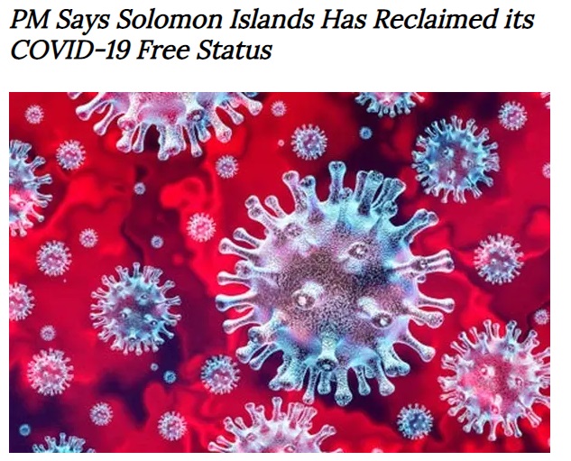 WilsKait's tweet photo. PM Says Solomon Islands Has Reclaimed its COVID-19 Free Status https://t.co/dQJYmAn9N6