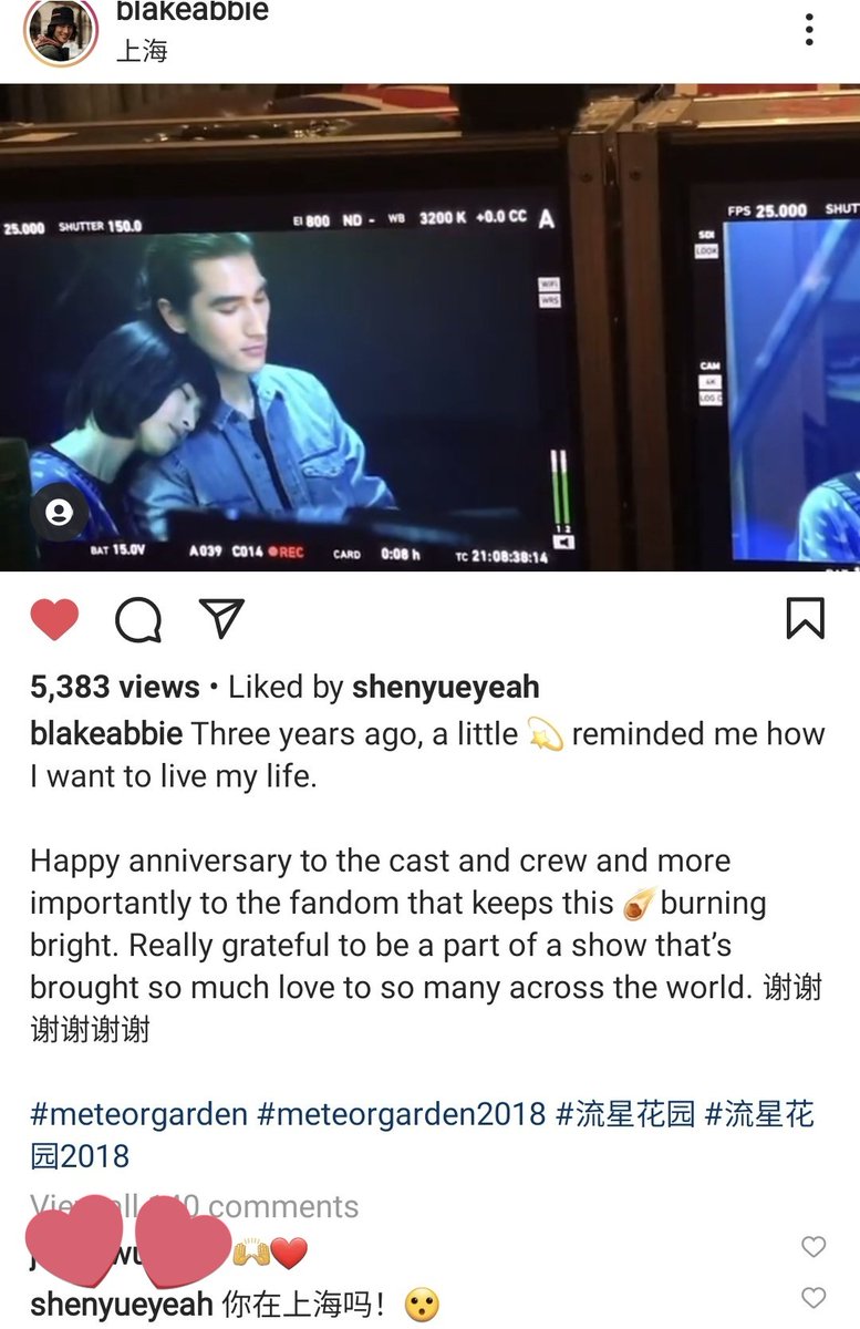 ShenYue_TH_'s tweet photo. blakeabbie IG
เมื่อ3ปีที่แล้ว สุขสันต์วันครบรอบนักแสดงและทีมงาน และที่สำคัญกว่านั้คือแฟนๆที่ทำให้เรื่องนี้สดใส รู้สึกขอบคุณจริงๆ ที่ได้เป็นส่วนหนึ่งในการแสดงที่นำความรักมากมายมาสู่คนมากมายทั่วโลก ขอบคุณครับ
#ShenYue : มาเม้น คุณอยู่เซี่ยงไฮ้ไหม
#MeteorGarden2018 https://t.co/FpZqQ4UBrO