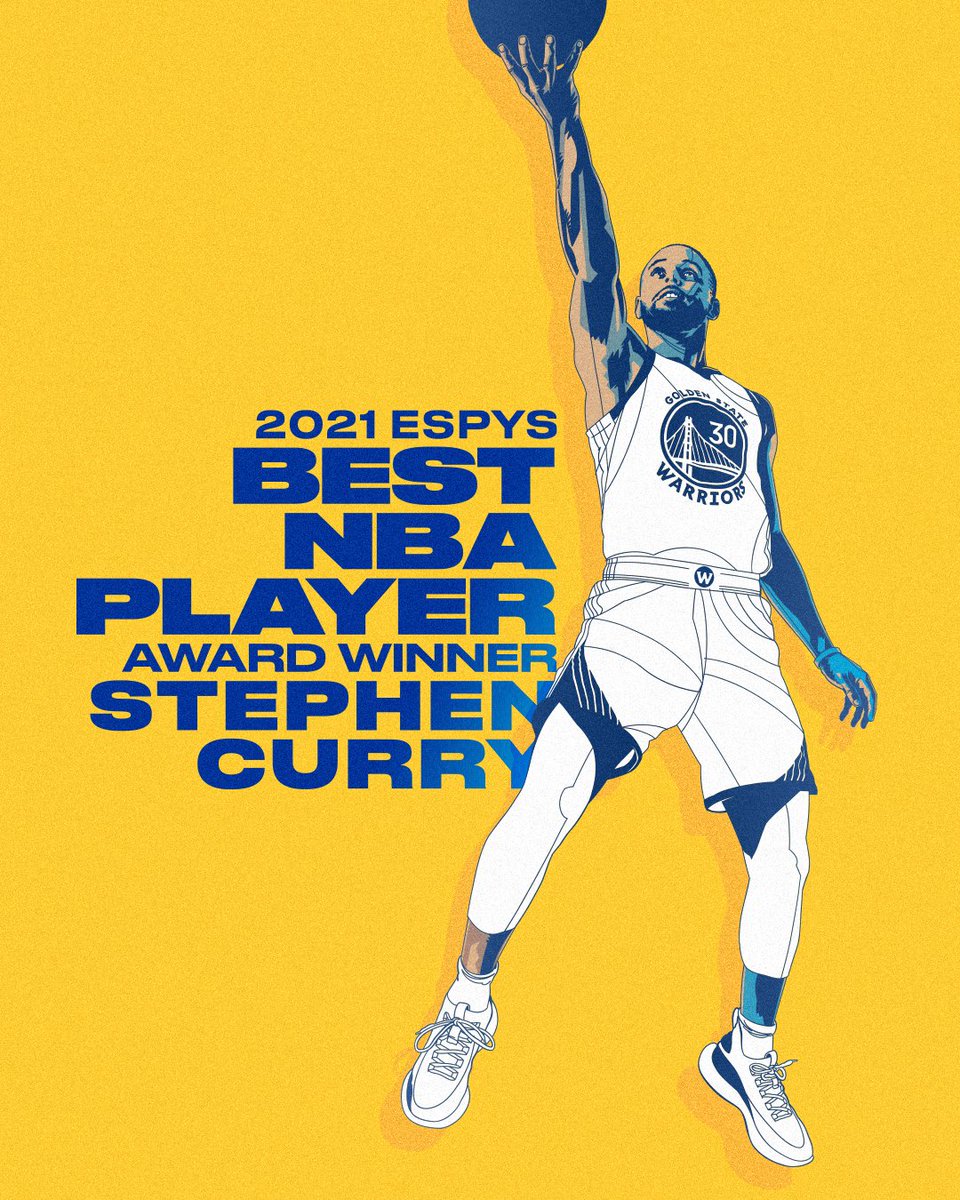 warriors's tweet image. The fans have spoken.

For the second time in his career, @StephenCurry30 has won the ESPY for &quot;Best NBA Player&quot; 🏆