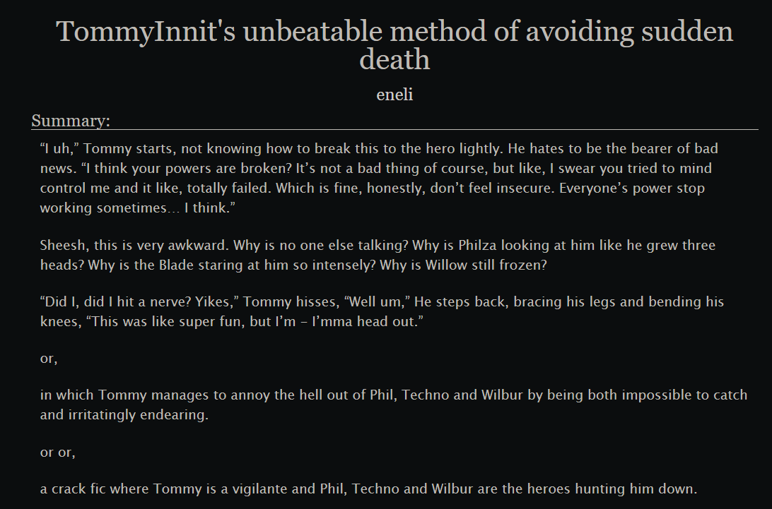 Fic Reccomendations All In One Place Twitter