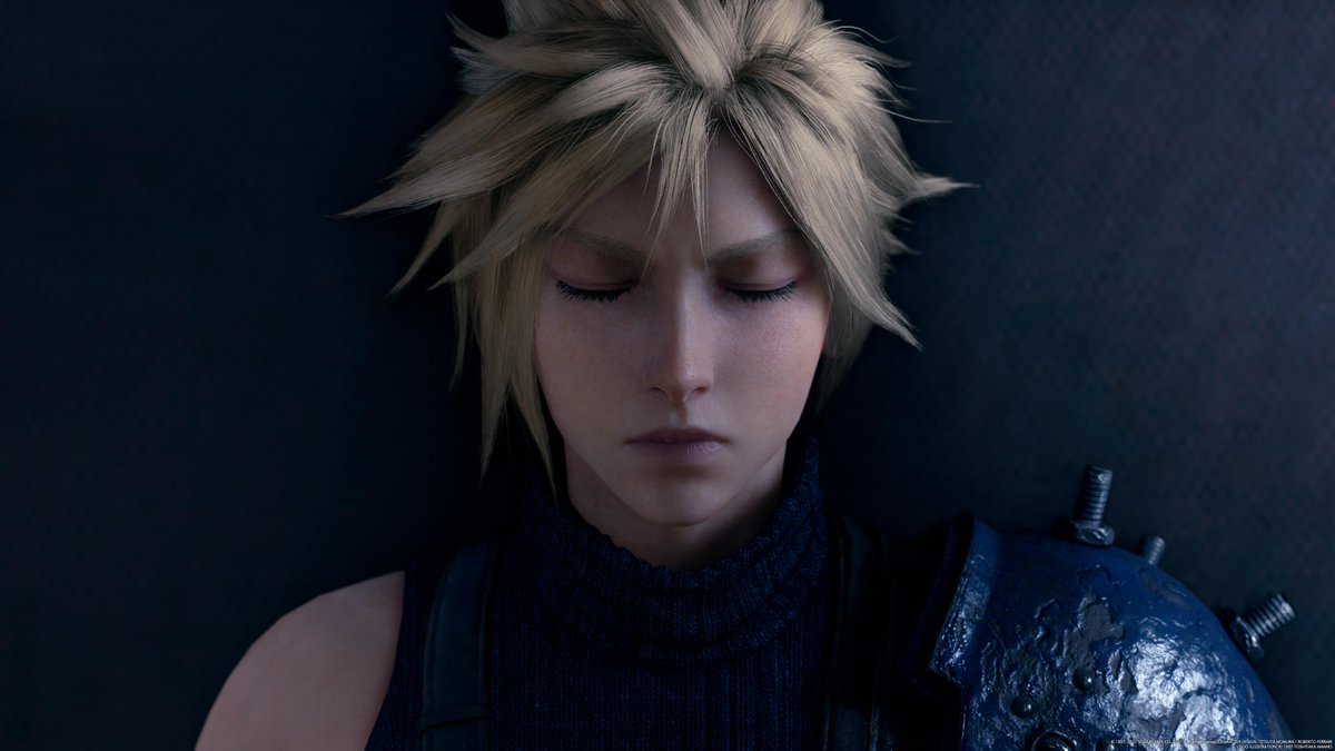 whendrayana's tweet image. poor Cloud, the party unaware of his PTSD #ff7_inter