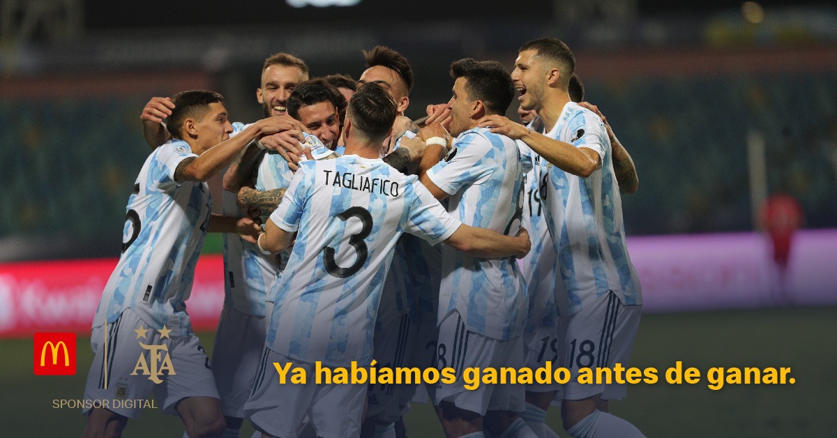 Gracias por toda la garra y el esfuerzo que nos llevó a ser campeón🙌🏻.
¡Gracias Argentina! ❤️⚽ Se nos dio y ahora queda celebrar🤩