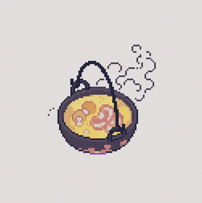 Iron cooking pot 