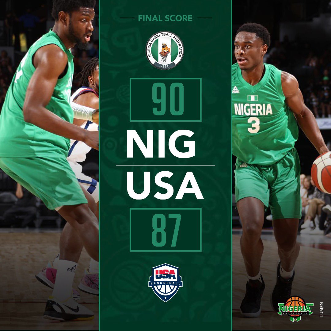 D Tigers Nigeria Basketball Nigeria Beats Usa