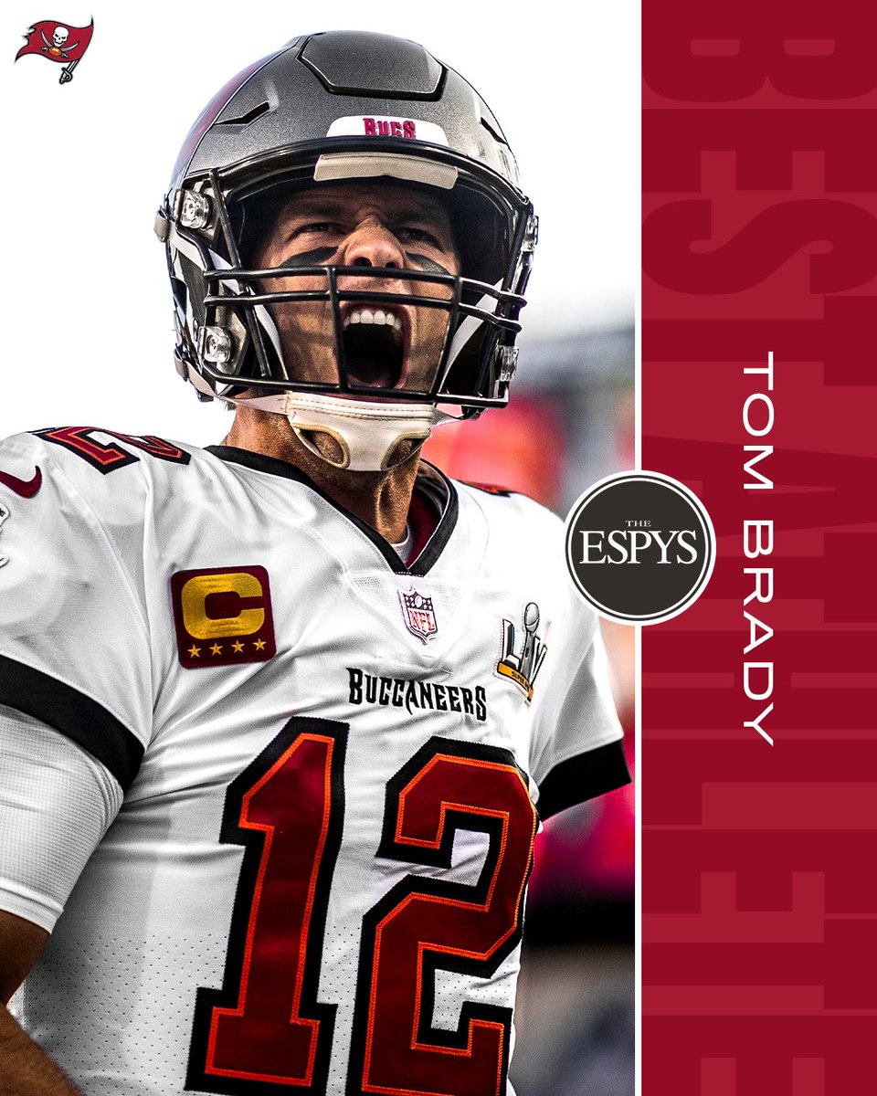 Buccaneers's tweet image. .@TomBrady takes home the ESPY for Best Athlete, Men's Sports 😤