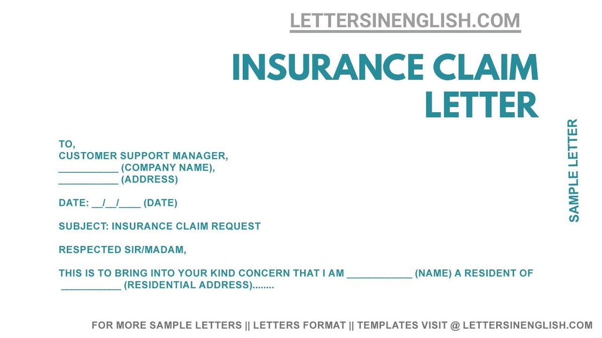 Letters in English on Twitter: "Sample Letter to Insurance Company