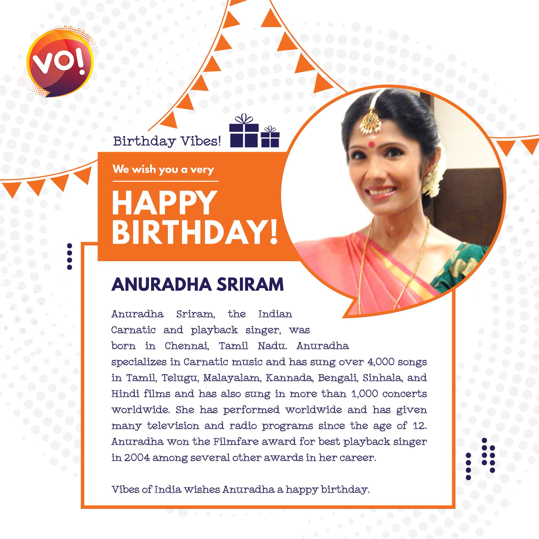 Happy Birthday, Anuradha Sriram 