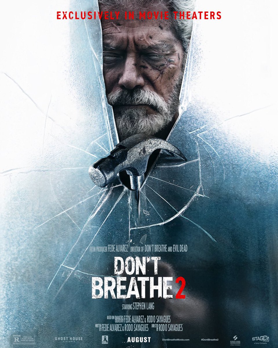 FilmNewsNos's tweet image. 🎬 Here’s the NEW POSTER for #DontBreathe2! Starring #StephenLang #BrendanSextonIII #MadelynGrace #AdamYoung #BobbySchofield #RocciWilliams #SteffanRhodri #StephanieArcila #DiaanaBabnicova @zagiacc 

In theaters August 13, 2021

@RodoSayagues1 @fedalvar