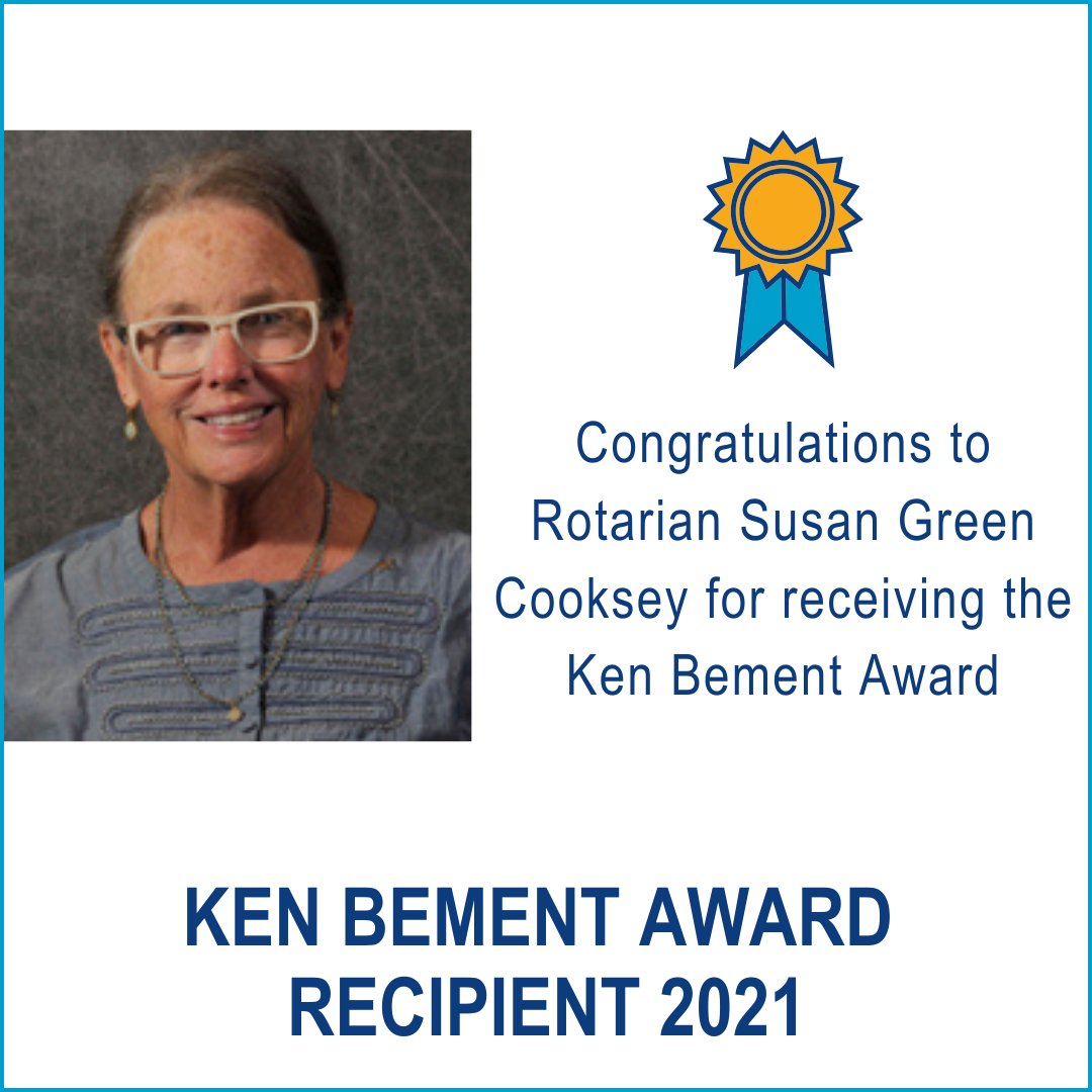 Congratulations to Rotarian Susan Green Cooksey for receiving the Ken Bement Award! From being active on multiple committees to spearheading &amp; travelling for international projects, Susan is the epitome of Service Above Self.
⠀
Thank you, Susan, for your service with <a href="/RotaryPDX/">Rotary Club of Portland</a>