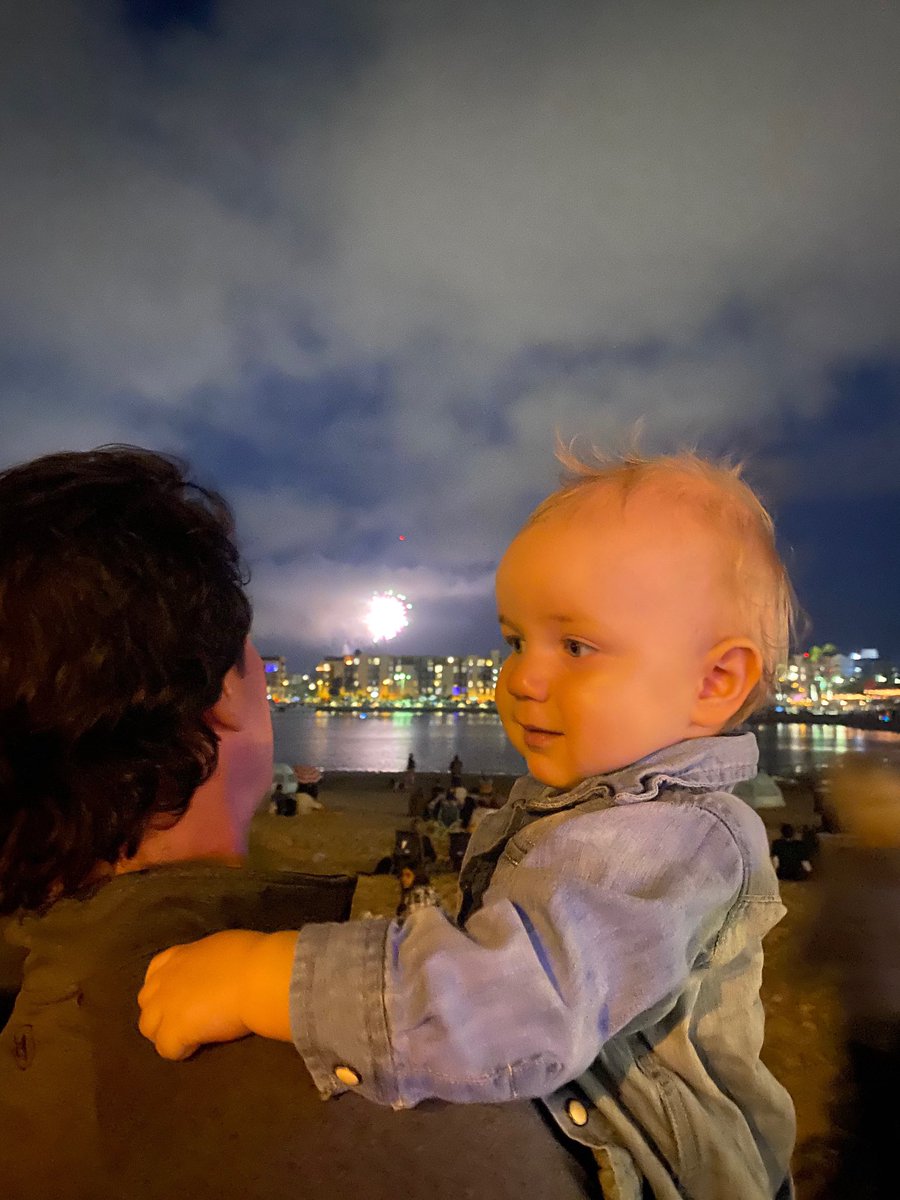 robfrisbee's tweet image. Fourth of July fireworks for Max - little dude loved it and laughed. ❤️