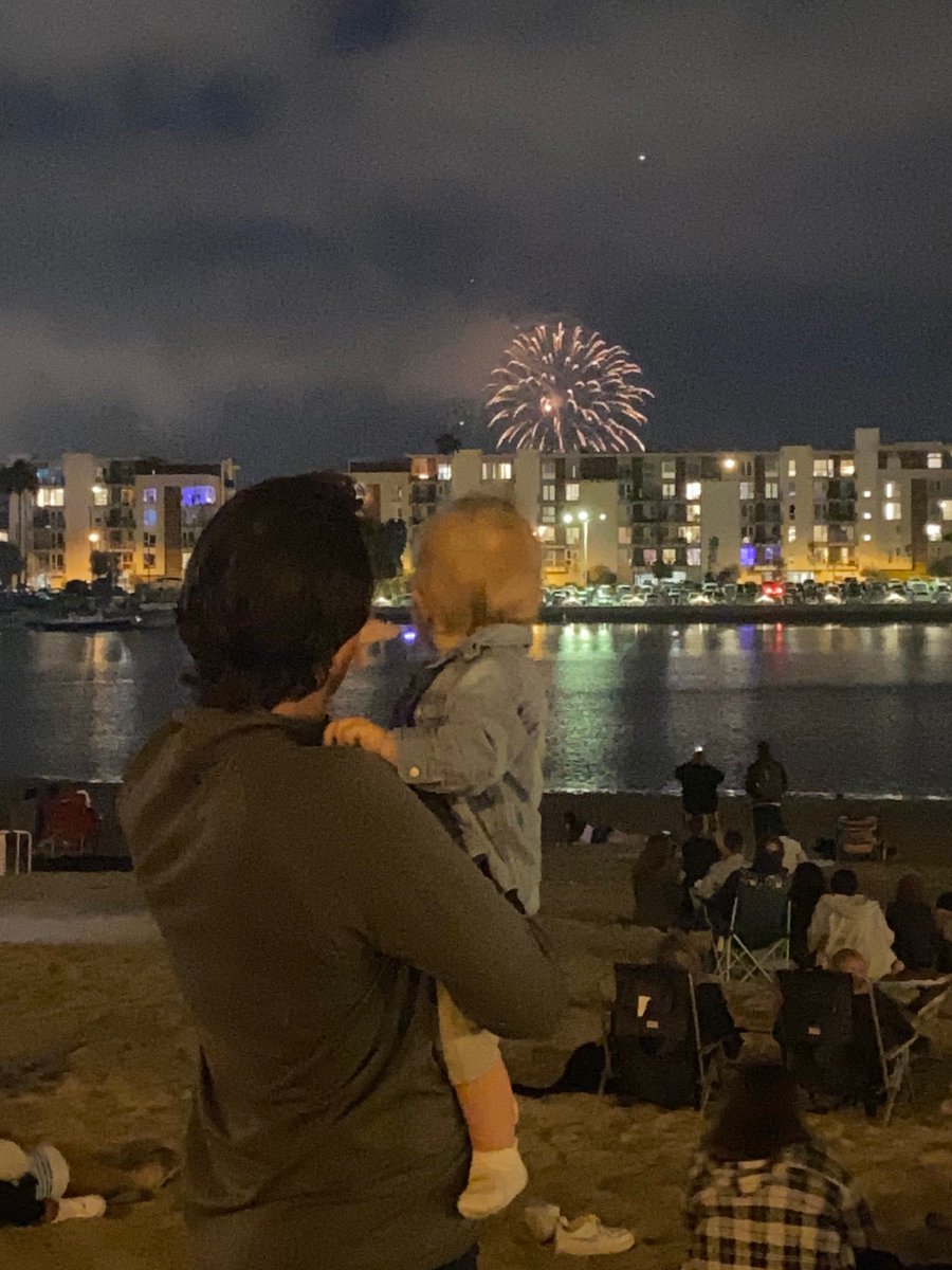 robfrisbee's tweet image. Fourth of July fireworks for Max - little dude loved it and laughed. ❤️